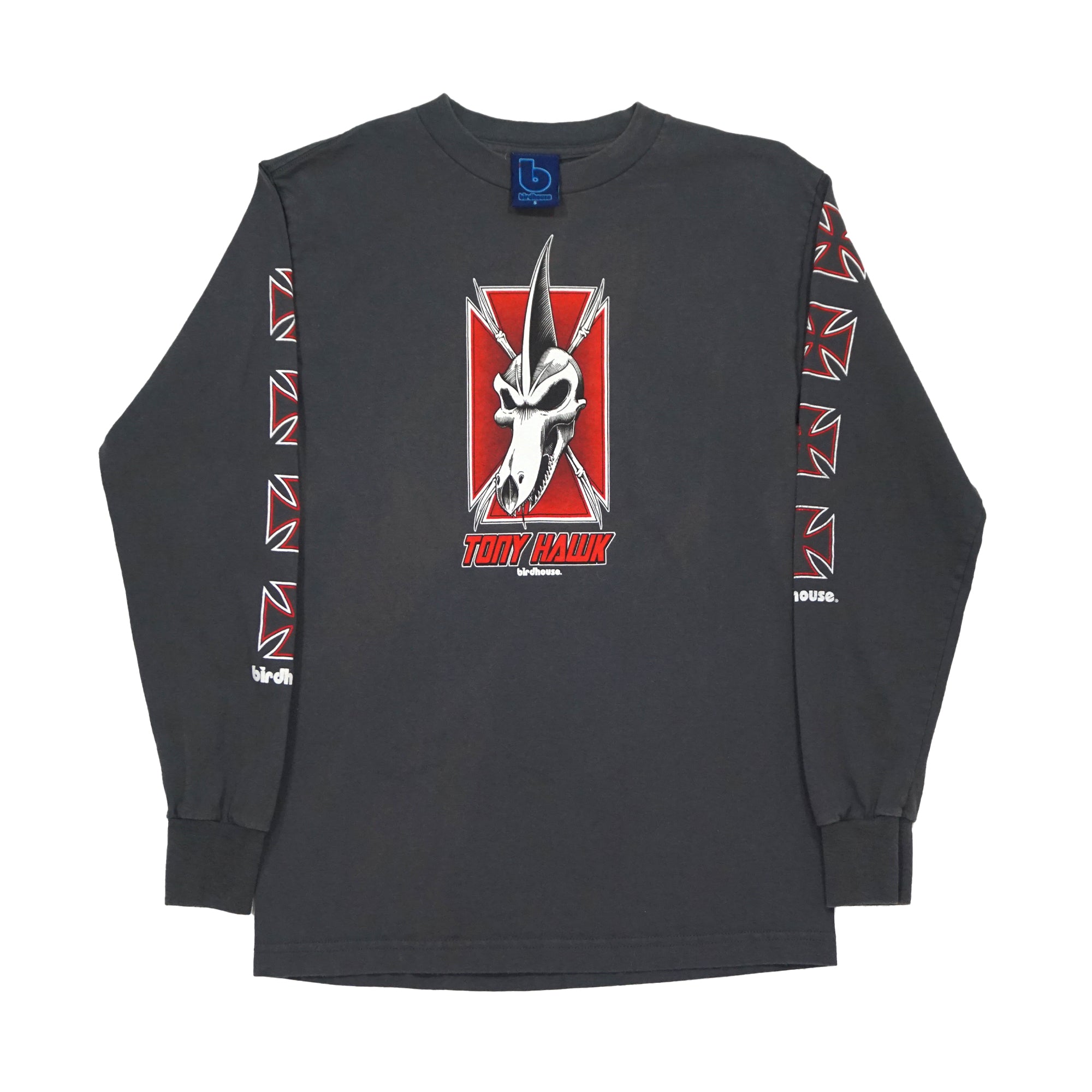 Birdhouse Skateboards - Tony Hawk Iron Cross Long Sleeve (S)