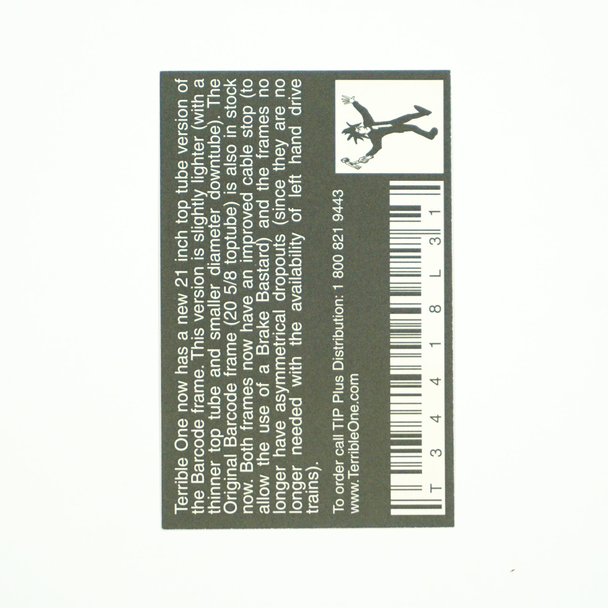 Terrible One - Barcode Promo Card